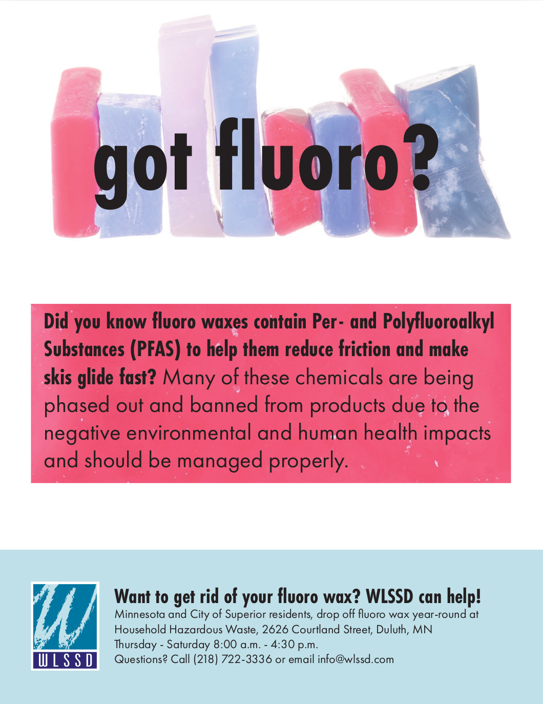 WLSSD will take your PFAS wax! Click the image for more info!